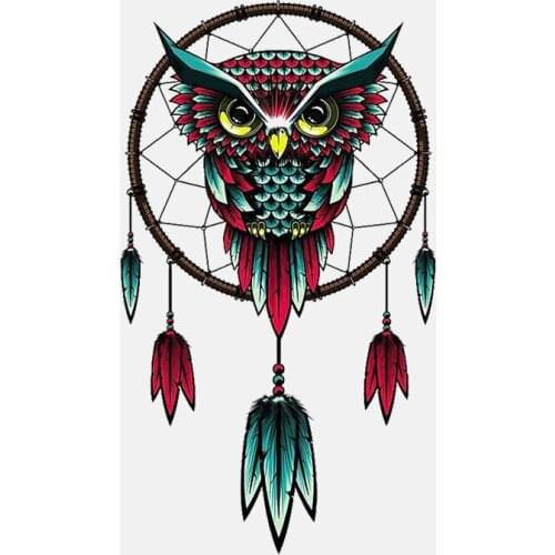 Car Stickers Decor Motorcycle Decals Dream Catcher Owl Decorative Accessories Creative Sunscreen Waterproof PVC,17cm*10cm