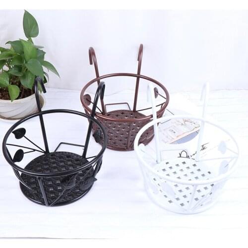 Balcony Flower Rack European Style Iron Railings Flower Pot Holder Creative Hanging Window Green Planting Basin Shelf New