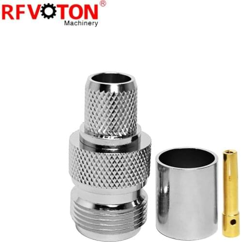 Free shipping 10pieces N female jack rf straight crimp for RG11 RG213 RG214 LMR400 RG8 7DFB 8DFB H1000 Cable