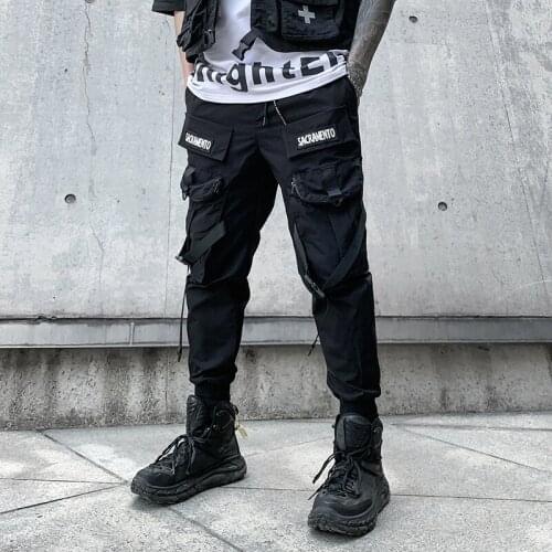 Cargo Pants Men Black Hip Hop Streetwear Nice Fashion Male Joggers Sweatpants Casual Harem Trousers Men Harajuku Clothing