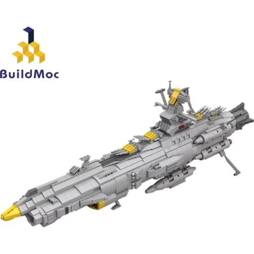 BuildMoc Technical Ship MOC Star Movie Space Station Battleship Technical Weapon Building Blocks Bricks Technician Toys For Boys
