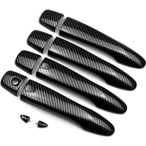 For Versa TIIDA X-TRAIL Maxima Rogue Carbon Fiber Style Smart Door Handle Covers