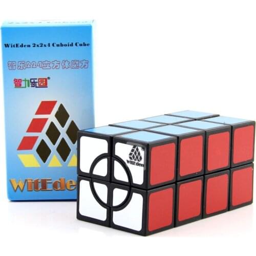 Black Sticker WitEden 2x2x4 Strange Shape Cube Cuboid Magic Cube Puzzle Cubo Magico Child Grownups Brain Teaser Educational Toys