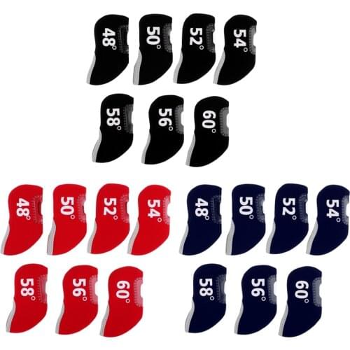 Pack 7 Golf Club Iron Putter Headcover Head Cover Protector Set Accessories