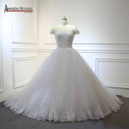 Vestido de festa straps lace wedding dress back lace up custom made bridal dress