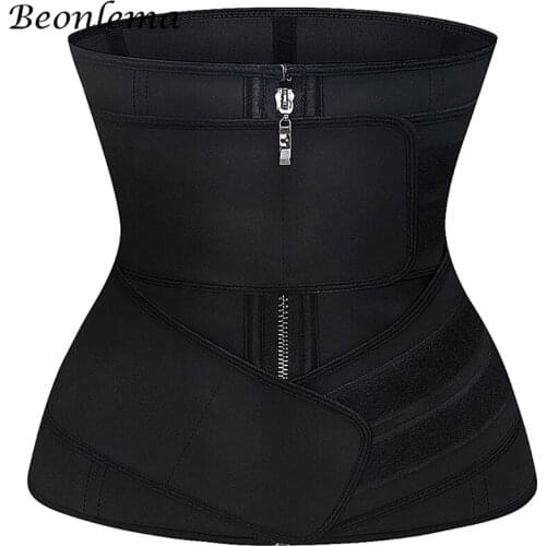 Latex Waist Trainer Body Slimming Shapewear 9 Steel Bones Waist Cinchers Sweat Sport Shaper Belly Control Straps Posture Shaper