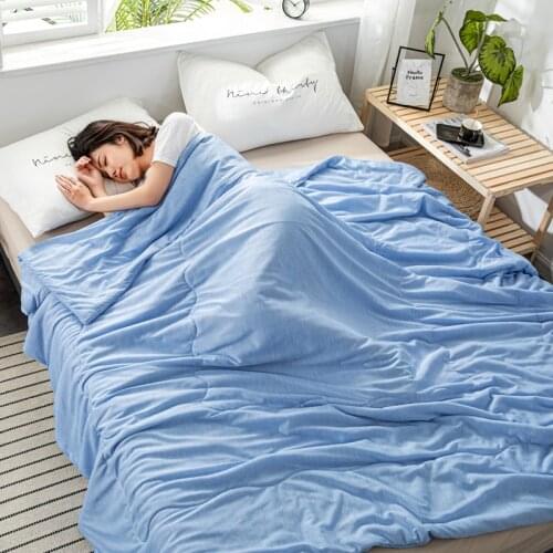 Summer Cooling Blanket Double-sided cold feeling air-conditioning quilt Knitting Sofa Blanket bedspread on the Bed
