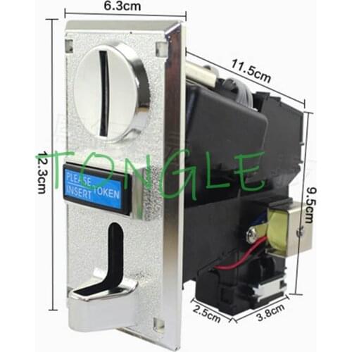Multi coin acceptor Electronic Roll Down Mechanism CPU Programmable 6 Type coin selector washing machine factory price