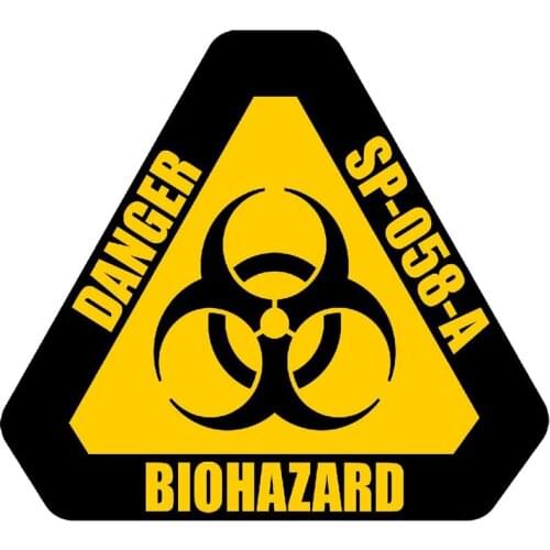 LLY-1523 DANGER BIOHAZARD Sign Warning Mark Personality Car Sticker PVC Auto Motorcycle Accessories Decoration Waterproof Decal