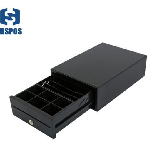 Cheap Supermarket Small Cash Drawer 4 Bill 6 Coin holders JR11 interface Money Box HS-208