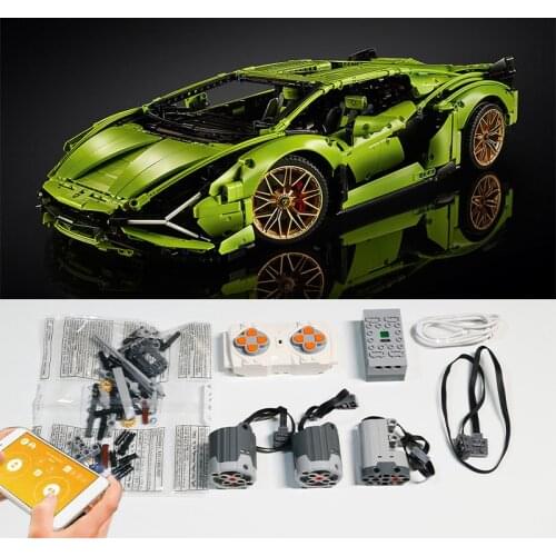 NEW App Control RC Modification Motor Kit MOC Building Block Bricks Kit for 42115 Sián FKP 37 Car Model (Only Upgrde Power Kit)