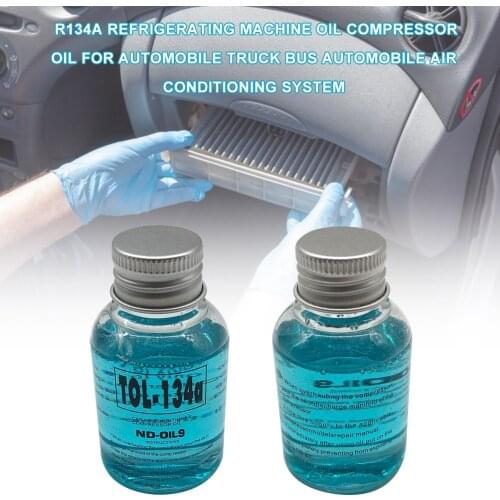 R134A Refrigerating Machine Oil Compressor Oil for Automobile Truck Bus Automobile Air Conditioning System 60ML Refrigerant Oil