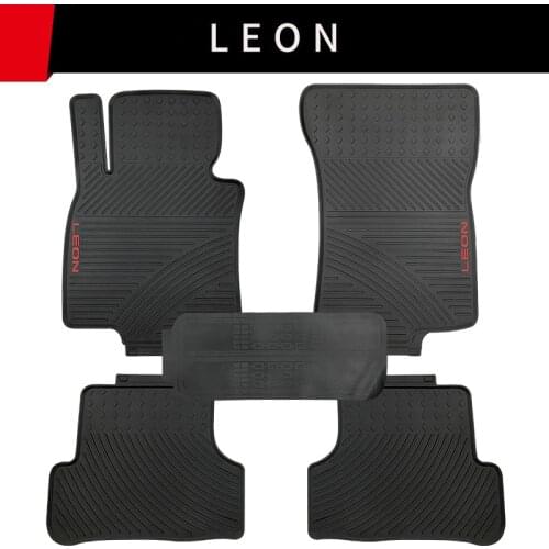 Custom No Odor Carpets Waterproof Rubber Car Floor Mats for SEAT LEON