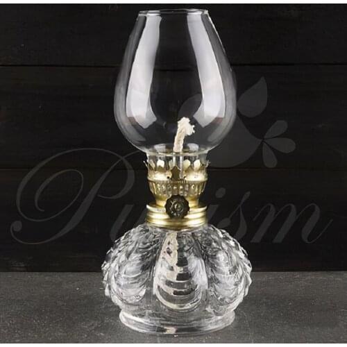Retro Transparent Kerosene Lamp Nostalgia Old-fashioned Smokeless Fireplace Lantern Home Desktop Decoration For Tea Room Wedding