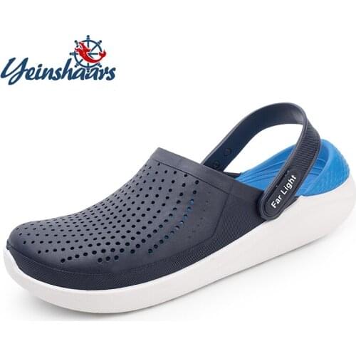 Men Sandals Summer Hole Shoes Rubber Clogs Men EVA Unisex Garden Shoes Breathable Beach Flat Sandals Slippers Zapatos Hombre