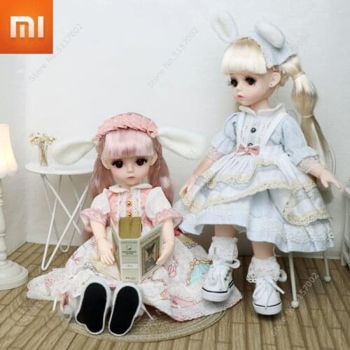 Xiaomi 1/6 BJD Movable Joints Mini Dolls For Girls BJD Doll Full Set Princess Female Body BJD Accessories Kawaii Toys For Girls