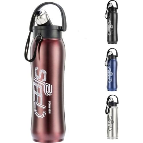 750mlSports thermos bottle Thermal mug stainless steel tumbler The cup can be reused Portable sports kettle Fitness exercise pot
