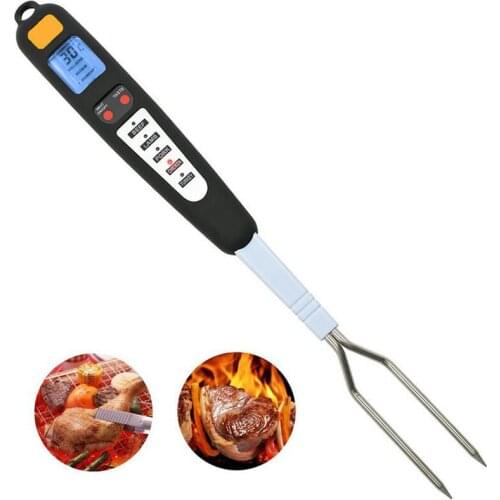 Barbecue Meat Fork Thermometer Handheld Double Needle BBQ Fork Kitchen Cooking Tool Barbecue Cooking Electronic Thermometer