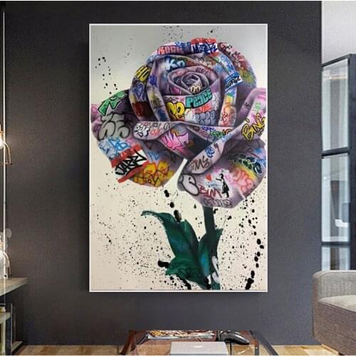 Street Graffiti Art Canvas Painting Lover Hands Art Wall Posters and Prints Inspiration Artwork Wall Art Picture for Living Room