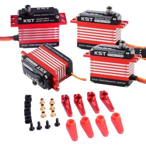 KST X20 2208 x 3 + X20 1035 x 1 Titanium Gear Helicopter Brushless Servo Combo Pack