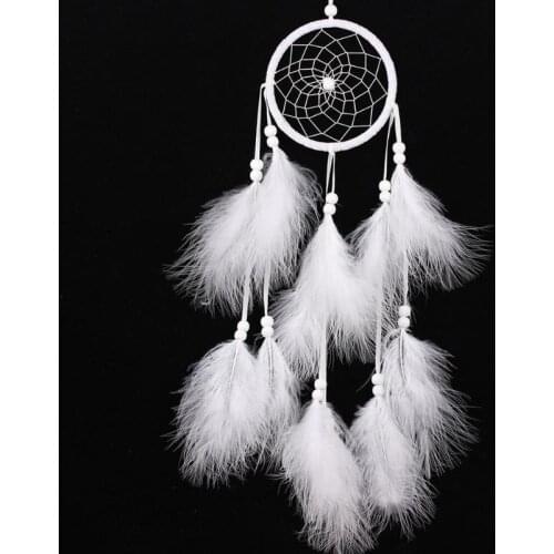 55 cm Wind Chimes Handmade Dream Catcher Net With Feathers Wall Hanging Dreamcatcher Craft Gift Christmas Decoration For Home