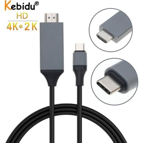 2m USB C 3.1 to HDMI-compatible 4K Adapter Type C to HDMI-compatible Cable for MacBook Samsung Galaxy S9/S8/Note 9 Huawei P40