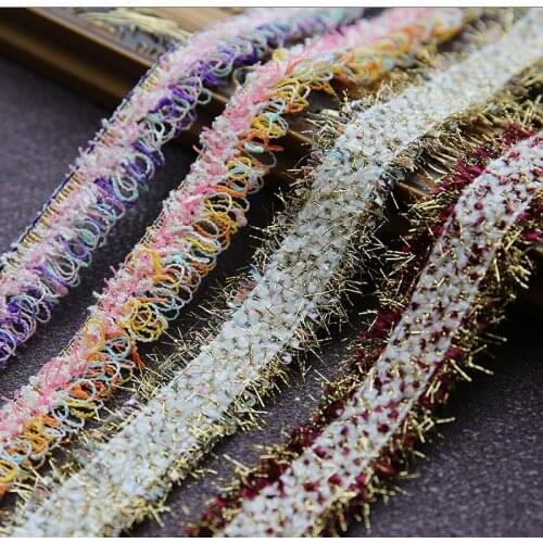 5meter Gold thread lace DIY hair accessories clothing accessories ribbon brooch material Braided Lace
