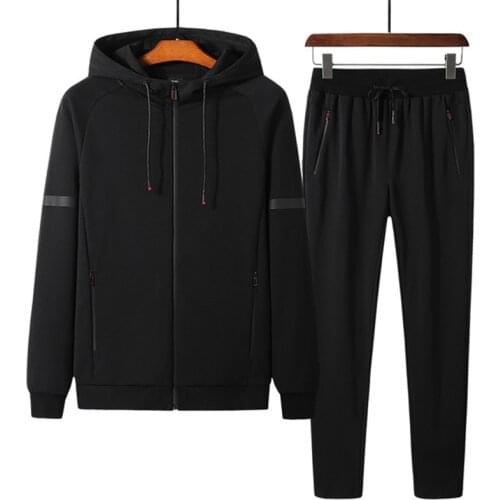 8XL 9XL Spring Autumn leisure sports men big size sweatsuits mens sportswear oversized jogger suits cotton men sweat suit set
