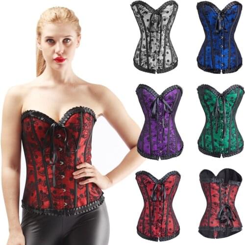 Alivila.Y Fashion Womens Sexy Vintage Gothic Dotted Corset Bustier