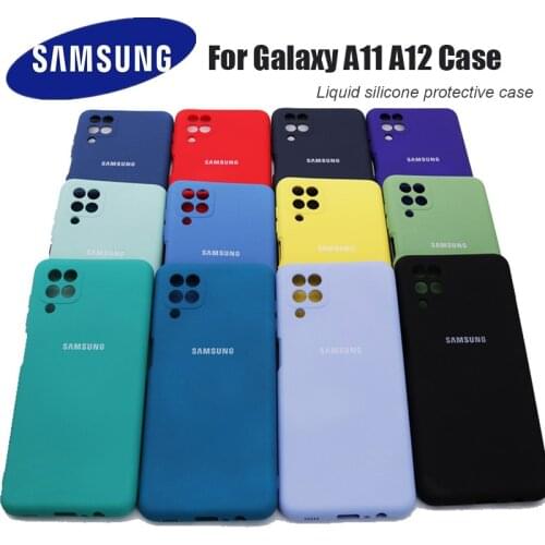 For Samsung Galaxy A11 A12 Case High Quality Soft Silicone Cover Samsung Galaxy a11 a12 Protector Shell With Logo&Buttons