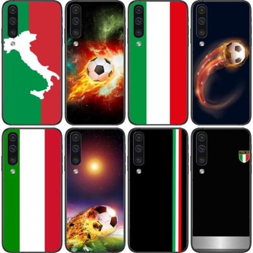 Italian flag football Phone cover hull For SamSung Galaxy S8 S9 S10E S20 S21 S5 S30 Plus S20 fe 5G Lite Ultra black soft case