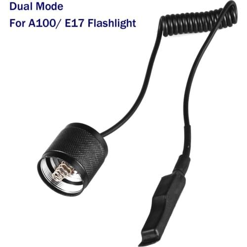 Dual Mode Remote Control Pressure Switch for A100 Flashlight Tail Switch Tailcap Tactical Switch for E17 LED Flashlight Torch
