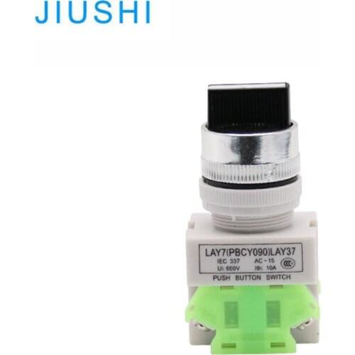 LAY37-20X/3 opening diameter 22mm 3 position push button selector rotary switch IP40 2NO