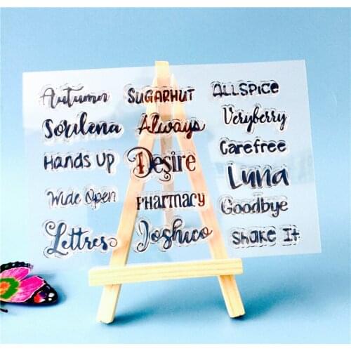 Phrase Silicone Clear Stamps for Scrapbooking DIY Album Card Decoration Embossing Folder Craft Rubber Stamp Molds 2019