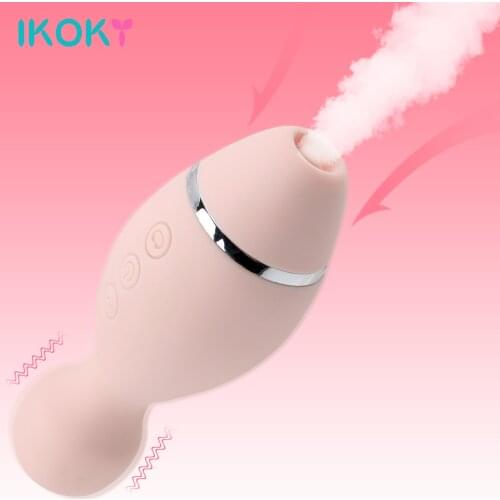 IKOKY 6 Modes Sucking Vibrator Oral Sex Toys For Women Female Masturbator Dual Vibrator For Vagina Nipples G-Spot Massage Erotic