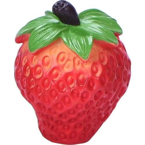 Simulation Fruit Strawberry Mango Lemon Lychee Peach Cantaloupe Pineapple Model PVC Collectible Toys Kids Cognitive Toys