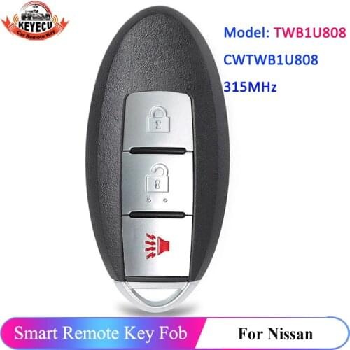 KEYECU CWTWB1U808 3 Button Car Remote Smart Key 315MHz for Nissan Cube Juke Quest Leaf Versa 2011 2012 2013 2014 2015 2016 2017