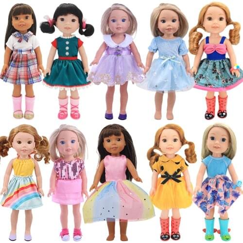 Doll Fashion Clothes Dress Skirt For 14.5 Inch Nancy American Doll&32-34Cm Paola Reina Doll Our Generation Girl`s Toy Russia DIY
