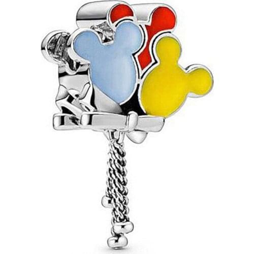 2021 New Cute Animal Pendant Cat Dog Robot Witch Hat Beads Fit Original Pandora Charms Silver Color Bracelets Women Girl Jewelry