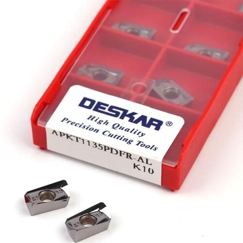DESKAR APMT1135PDER-AL K10 APMT1604PDFR-AL K10 carbide CNC lathe turning inserts external turning processing tools, a box in ten