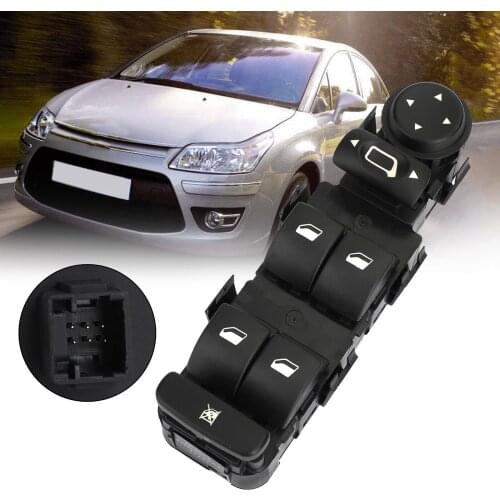 Areyourshop Window Switch Control Driver Side 5 Door For Citroen C4 2004 2005 2006 2007 2008 2009 2010 9651464477 Car Auto Parts