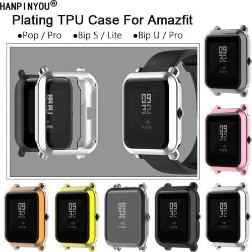 Full Cover Soft Silicone TPU Plating Watch Case For Amazfit GTS 2 Mini Bip U S Lite Pop Pro Protective Screen Protector Shell