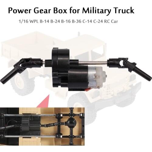 Gear Box Power for Military Truck 1/16 WPL B-14 B-24 B-16 B-36 C-14 C-24 RC Car Parts
