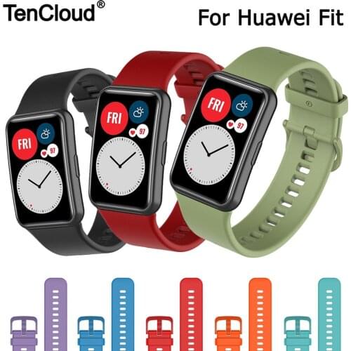 Replacement Strap For Huawei Watch Fit Band For Huawei Fit Wristband Silicone Bracelet TIA-B09 Smart Watch Accessories Loop Belt