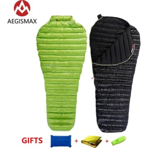 AEGISMAX Outdoor Camping Ultralight 95% Goose Down Mummy Sleeping Bag Three-Season Down Sleeping Bag Outdoor Lazy bag