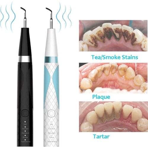 LED Rechargeable Oral Irrigator Dental Scaler Tooth Calculus Tartar Remover Healthy Gums Dentist Waterproof Whiten Teeth Cleaner