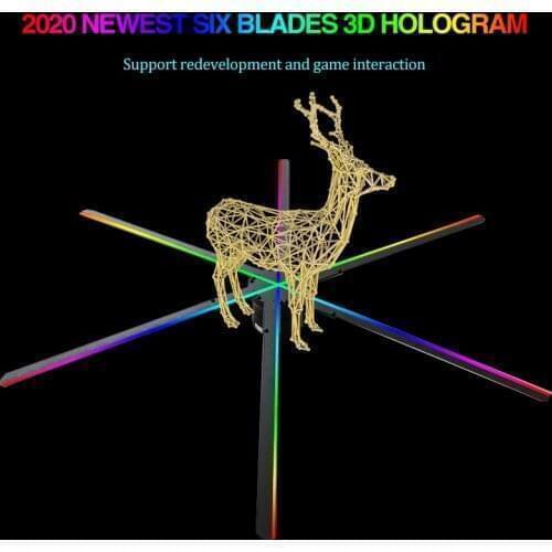 Dseelab 2020 latest Six Cool Six blades Dsee 78H 3d hologram led fan display 3d advertising hologram led fan advertising machine