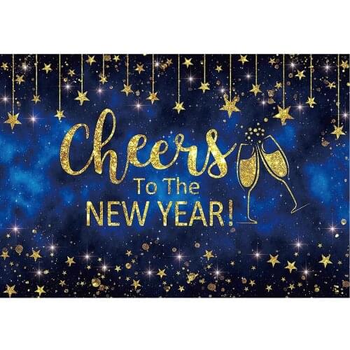 Cheers to the New Year Backdrop Photography Background Holiday Celebration Party Decor Photo Booth Studio Prop