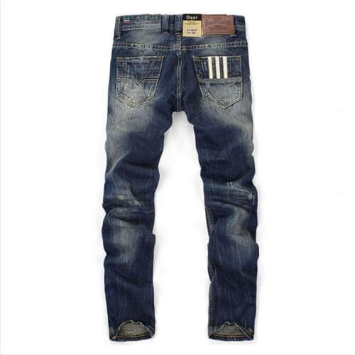 100% Cotton.Newly Designer Men Jeans Blue Color Straight Fit Buttons Long Pants Top Quality Balplein Brand Ripped Jeans Men29-42