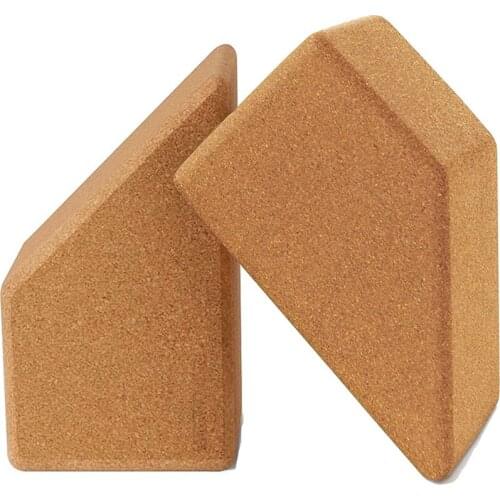 2 Pcs-Natural Cork 8.7X4.7X3.9Inch Yoga Blocks Non-Slip&Anti-Tilt, Lightweight